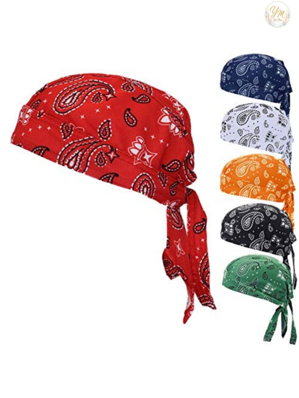 Sweat Wicking Do Rag Skull Caps for Motorcycle Cycling